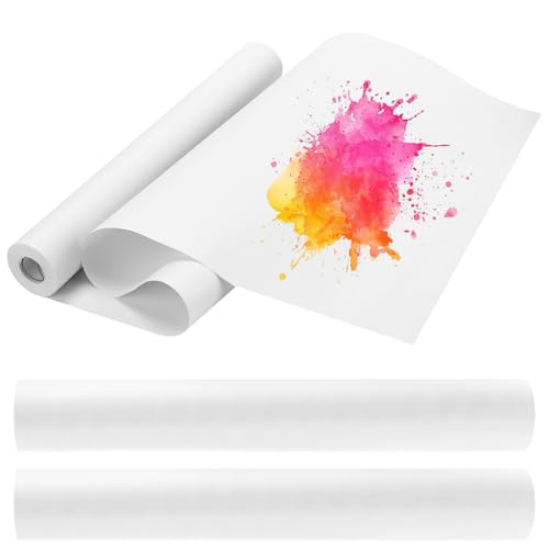 Papier à dessin blanc DAKFOOK en lot de 3 rouleaux de 44cm x 25m idéal pour croquis