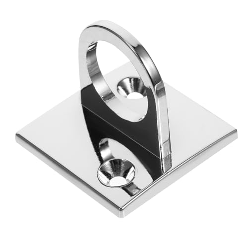 HEALLILY Rope Stanchions Wall Plate Safety Barrier Mount Zinc Alloy Circle Hook for Stanchion Rope Support