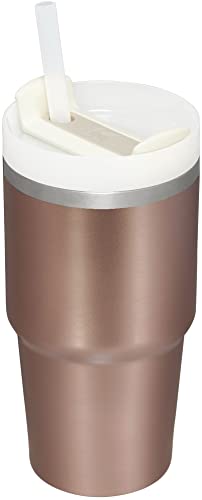 Image of STANLEY Quencher H2.0 Tumbler with Straw 20 oz | Flowstate 3-Position Lid | Cup Holder Compatible for Travel | Insulated Stainless Steel Cup | BPA-Free | Rose Quartz Glow