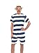 Fun Shack Old Time Swimsuit Men, 1920s Bathing Suit Costume, Mens One Piece Swimsuit, Halloween Costumes For Men, Medium