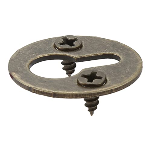 Image of 10Pcs Metal Round Wall Hanging Painting Picture Photo Mirror Frame Hooks Hanger with Screws Furniture Hardware 25mm