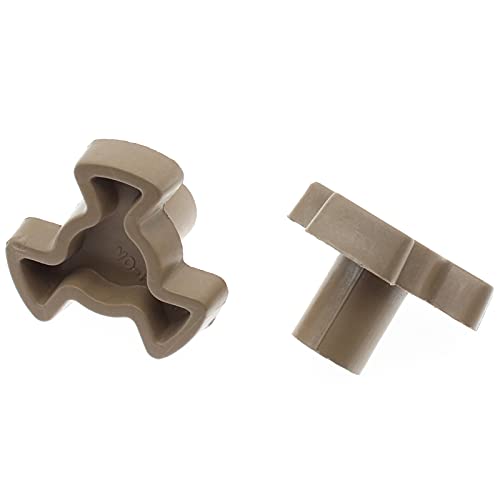 Microwave Turntable Coupler 2 Pcs Microwave Oven Turntable Roller Guide Support Glass Tray Drive Coupling Replacement [Fdxgyh, Shaft Length - 0.59Inch] #TOP2