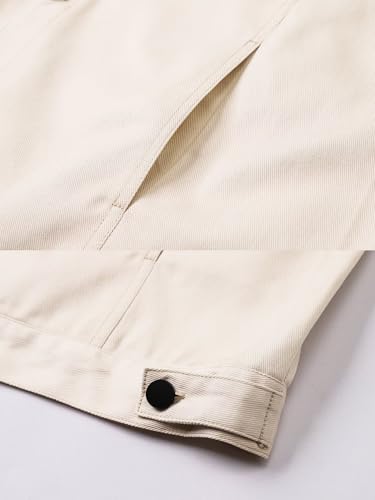 Image of SANGTREE Men's Trucker Jacket Lightweight Jacket Cotton Casual Outerwear With Pockets