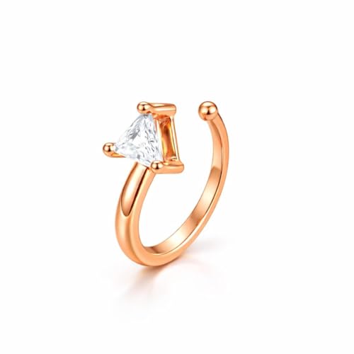Image of Nilu's Collection Rose Gold American Diamond Non Piercing Nose Pin for Women | Elegant Flower Nose Stud | Minimal Clip-On Nose pin | Anti-Allergy | Anti-Tarnish | Office Wear | Daily Wear | office Wear | Non Piercing