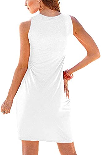 Camisunny Plain Solid Color Summer Dresses for Women Cool Casual Loose Beach Dress Cover Ups Size L - Image 5
