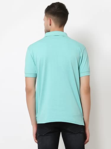 Image of UZARUS Men's Solid Cotton Regular Fit Polo T-Shirt