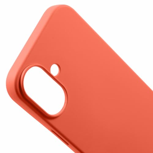 Image of ArmourPro Silicone Back Case for iPhone 16 Soft-Touch Case | Pinkish Orange