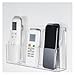 4Pcs Simple and Generous Acrylic TV Remote Control Holder 1/4 Case Wall Mount Storage Box for Mobile Phone(Two grids)