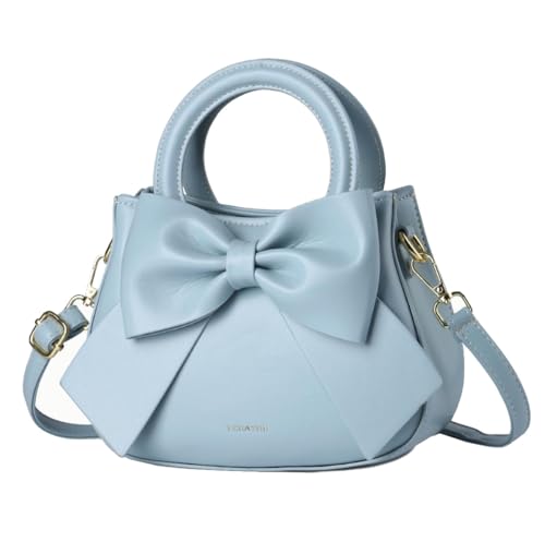 SYGA Women Bow Handheld Shoulder Bag Crossbody Fresh And Sweet Girly Style Small Bucket Bag (Blue) (B0CR1GS1YG) Amazon Price History, Amazon Price Tracker