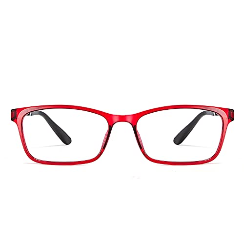 Image of Cyxus Blue Light Glasses Computer Glasses UV Blocking GRP Square Frame Clear Lens Ultra Light Eyewear