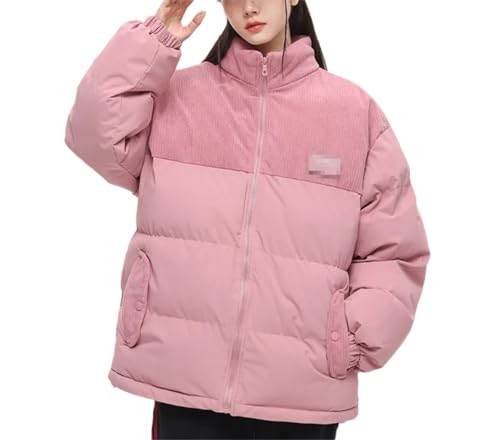 Parka hiver velours côtelé homme et couple style patchwork lâche