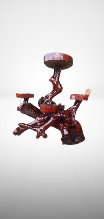 Wooden Tree Display Rack Stand Craft Art Statue Base Holder Planter ...