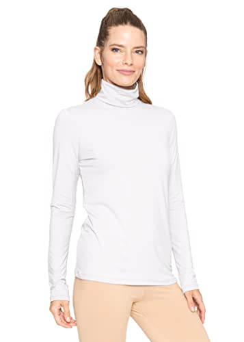 Women's Long Sleeve Turtleneck Top White Small at Amazon Women's