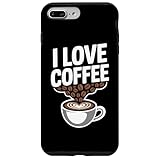 I Love Coffee Beans ラテアートマグ スマホケース iPhone 7 Plus/8 Plus 用