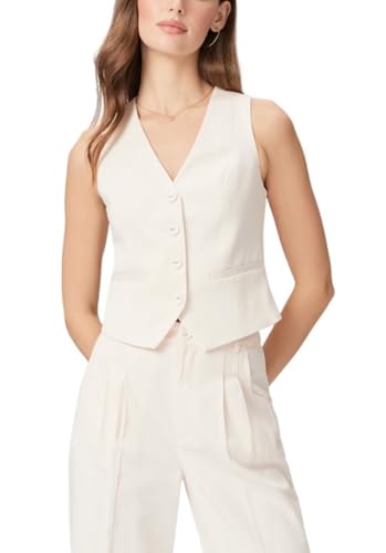 Women's Solid Vest Sleeveless Button Front V Neck Waistcoat Crop Top4