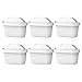 AQUACREST Mavea Maxtra Filtre à eau de rechange compatible avec Brita Mavea Maxtra 105731, 1001122 (lot de 6)