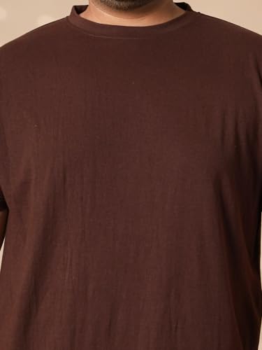 Image of Bigbanana Plus Size Men's Regular Fit Solid Round Neck Tshirt