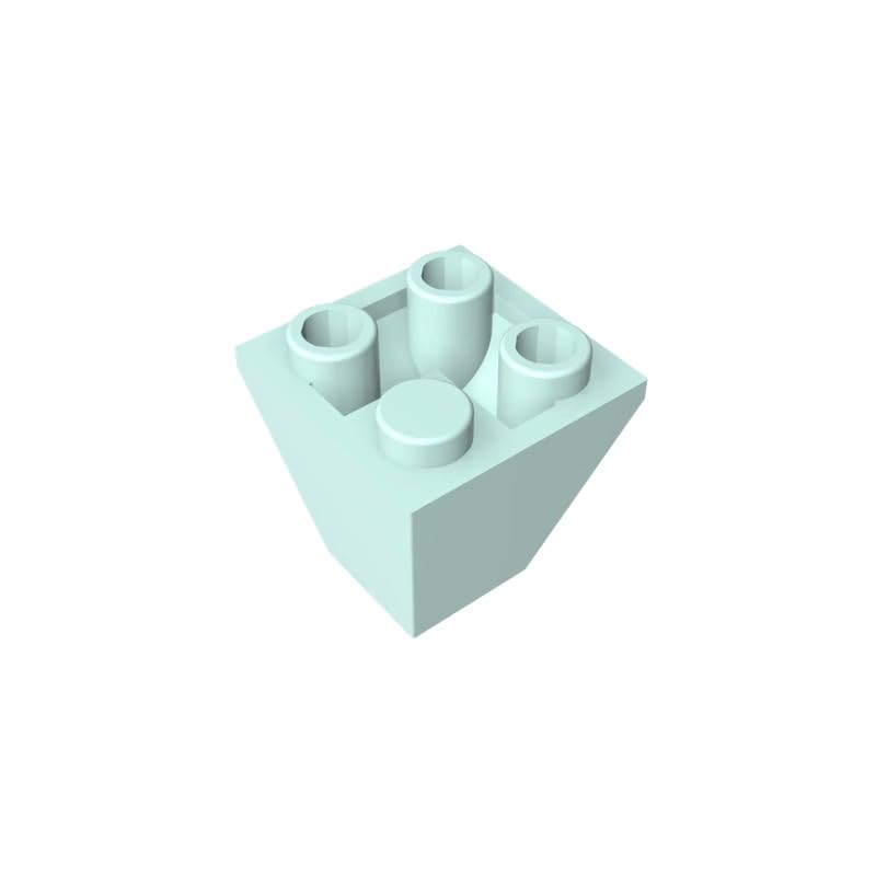 GDS-1040 3676 Slope Brick 2x2 Corner Inverted Slope, Light Aqua, 50 PCS
