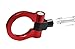 iJDMTOY Red Track Racing Style Tow Hook Ring Compatible with 2016-18 Ford Focus RS ONLY (Does not fit Regular or ST Models), Made of Lightweight Aluminum