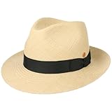 Mayser Albenga Panama Bogarthut Panamahut Strohhut Sommerhut Sonnenhut Herren   Made in The EU mit Ripsband, Ripsband Frühling Sommer   60 cm Natur