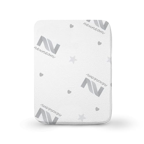 NEXNEOM Pack and Play Mattress – 38x26 Breathable & Skin-Friendly Portable Dual Sided Bamboo Fiber Crib Pack n Play Mattress Pad for Toddlers with Firm Memory Foam & Waterproof Removable Zipper Cover