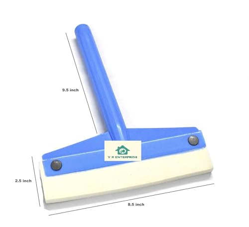 Image of Mini Kitchen Sink Wiper with Wide Foam Blade | Compact Multipurpose Cleaning Wiper for Sink, Bathroom & Floor | Plastic Handle, 1 Pc (Color May Vary)