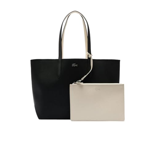 Lacoste Bolsa de compras para mujer (paquete de 1), Noir Farine, One Size, Contemporáneo