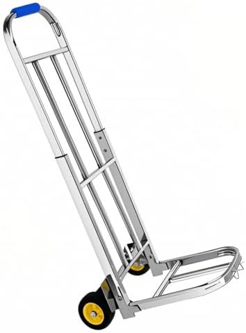 Heavy Duty Folding Hand Truck & Luggage Cart - Versatile Portable Trolley for Shopping, Travel, Camping & Household Use (Size: 80-105x32x30cm) - Sturdy, Lightweight Design