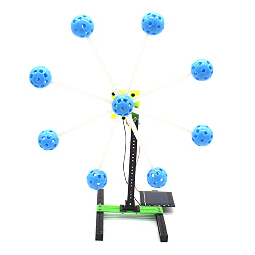 HEMOTON Toy Ferris Wheel Solar Motor Handmade Ferris Wheel Model Educational Kit for Boys and Girls