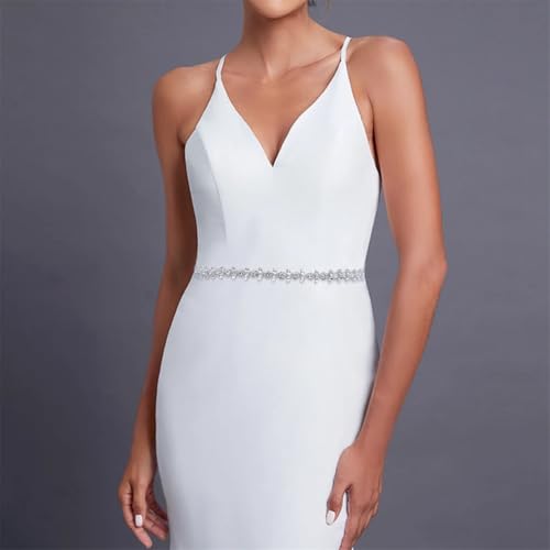 Women Thin Rhinestoness Bridal Wedding Belt Party Evening Dresses Belts Bohemian Accessories2