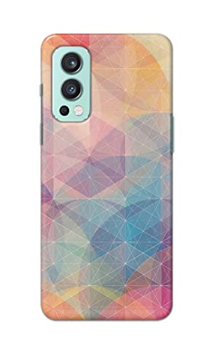 Image of Printed Hard Back Cover Case for OnePlus Nord 2 5G Back Cover (Crumpled Paper Design) -1803