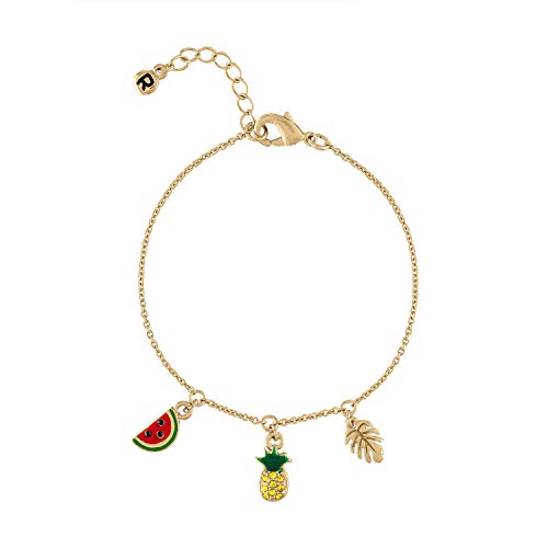 RACHEL Rachel Roy Gold Pineapple Watermelon Leaf Flex Bracelet for Women Fashion Jewelry