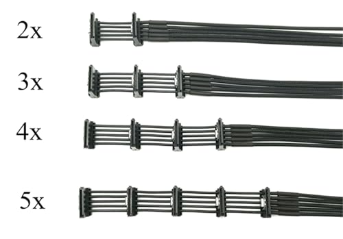 Cable de extensión power SATA macho a 2x3x4x5x hembra 30 cm miniatura 2