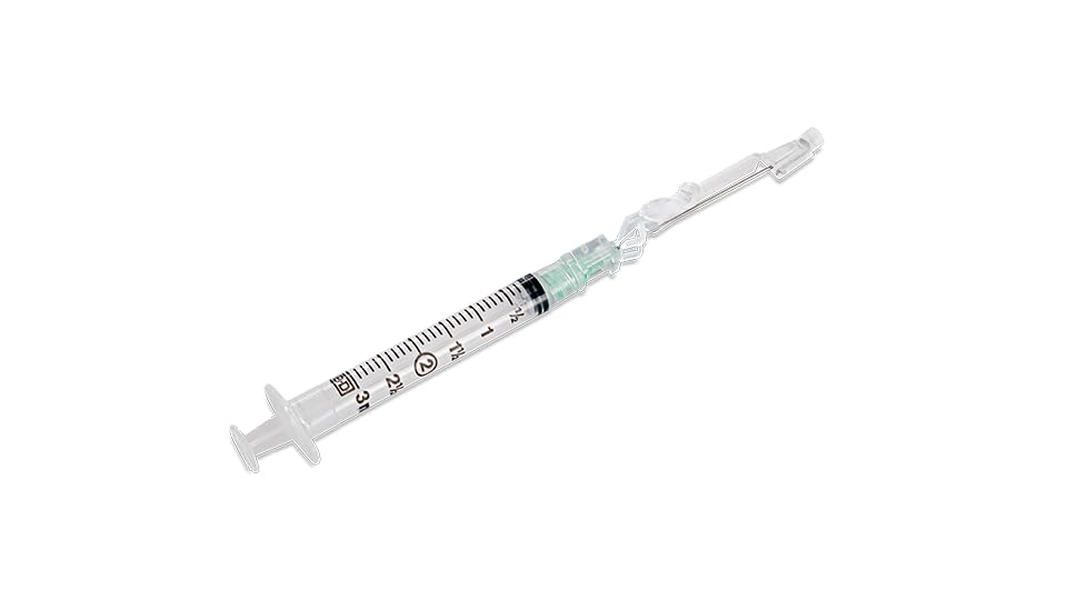 BD SafetyGlide Needle, 21 G x 1 1/2 in. with 3 mL Syringe, #305909, (50 Count)