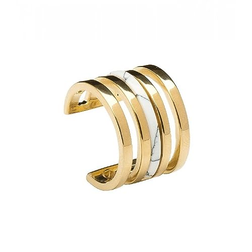 Bague P D PAOLA AN01-064-12 argent et howlite, le style bohème chic