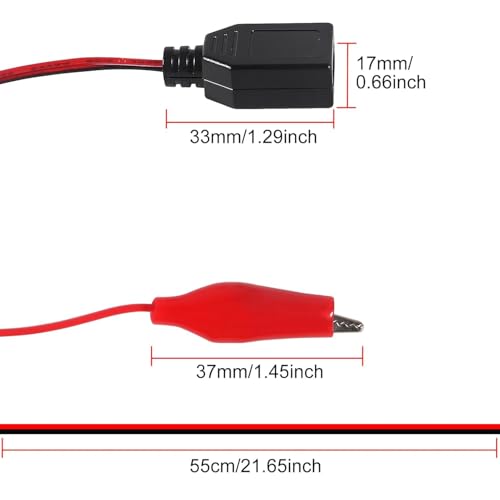 Image of 8PCS USB to Alligator Clip Adapter Cable Female USB to Alligator Clip Probe USB Cables with Alligator Clip for Circuit Test(Female)