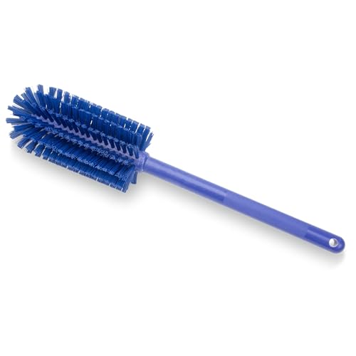 Image of SPARTA Large Water Bottle Brush Ideal for Wide-Mouth Jars, Bottles and Tumblers, Dishwashing Tool with Handle for Home and Commercial Kitchens, Plastic, 16 Inches, Blue