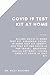 Produktbild COVID 19 TEST KIT AT HOME: Ellume Covid-19 Home Test Kit, Binaxnow Covid-19 Rapid Test Kit Abbott, Pcr Test Kit For Covid-19 For Travel, Quickvue, Saliva Antibody, Lucira Check It Covid-19 Test Kit