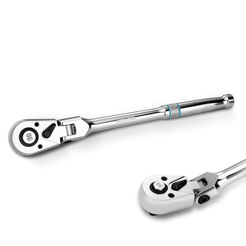 DURATECH 1/2-Inch Flex-Head Ratchet 90-Tooth Quick-Release Ratchet Wrench