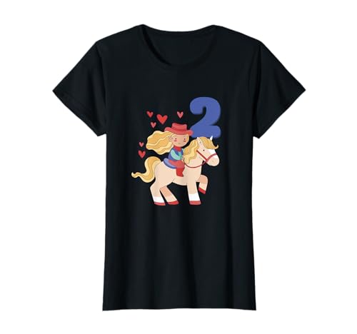 Hípica Infantil Niñas Cumpleaños 2 Camiseta