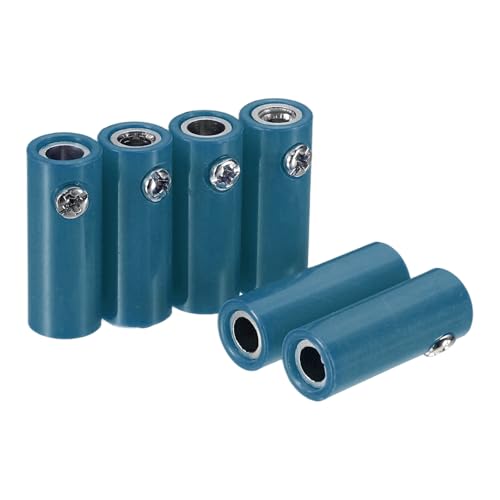 Adaptador de conector de cable de altavoz tipo banana hembra 4 mm sin soldadura azul en cobre