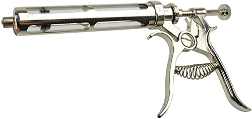 Hdgrncc 30Ml/50Ml Continuous Adjustable Stainless Steel Livestock Syringe Injector Veterinarian Automatic Vaccine Injection Gun For Cattle Pig Sheep #TOP1