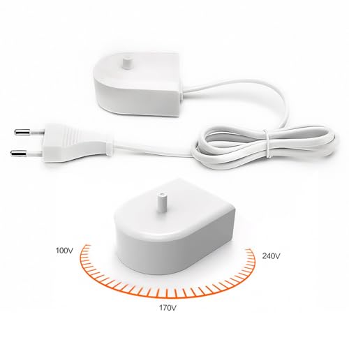 Image of 2 Pin 240V Replacement Charger Base Compatible with Philips Sonicare Electric Toothbrush HX6100, Travel Charger Compatible with Philips Sonicare HX3000 / HX6000 / HX8000 / HX9000 Series