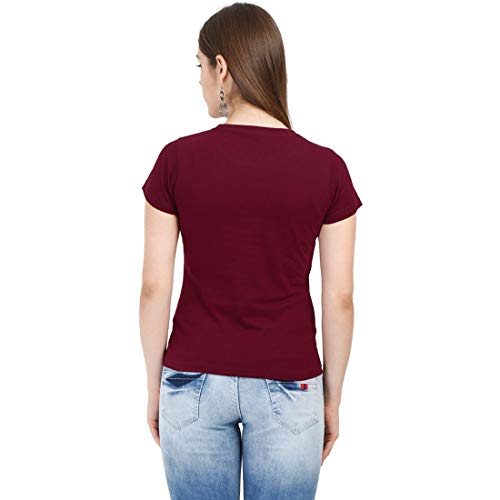 Image of Biriyani Dhaan Mukkiyam Women's Maroon Half Sleeve Tamil Round Neck T-Shirt