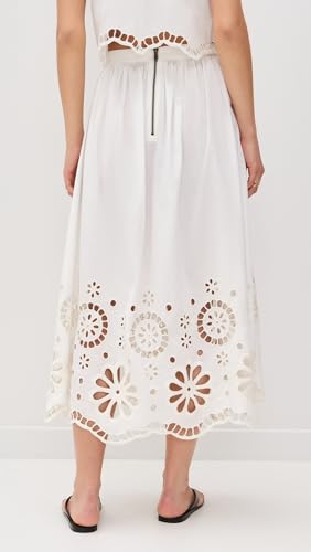 THE GREAT. Women's The Super Bloom Eyelet Skirt3