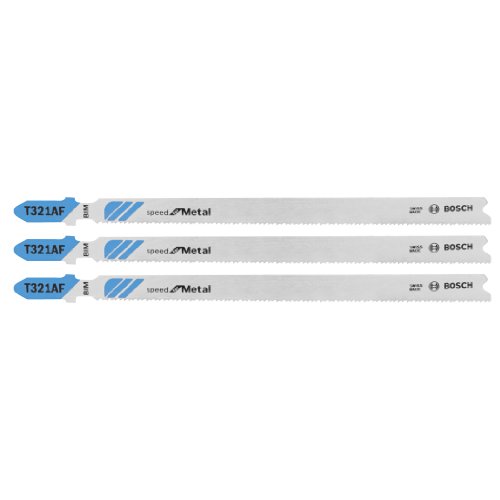 Bosch T321AF3 3-Piece 5-1/4 In. 21 TPI Speed for Metal T-Shank Jig Saw