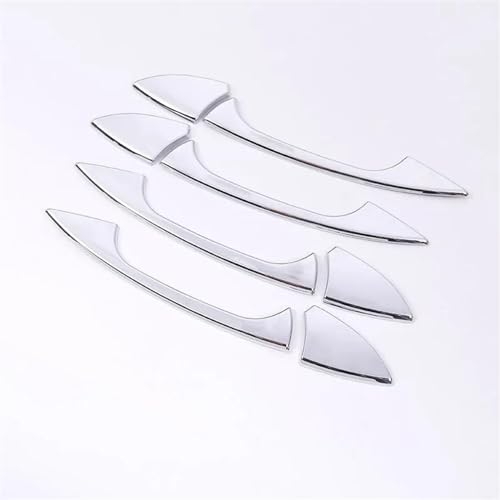 Pegatinas de diseño para Benz Clase C W204 y GLK, cubiertas de manija plateadas