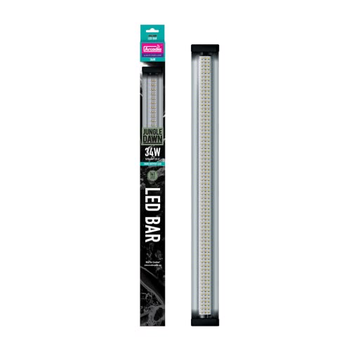Arcadia Reptile,Barre LED Jungle Dawn,34 W,570 mm,Kit complet,LED à spectre complet,Facilement lié,Favorise la croissance naturelle des plantes,Augmente les...