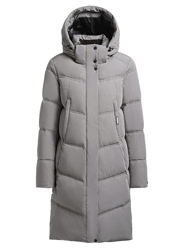 khujo AINU - Abrigo de invierno para mujer, ROA-Blu (Grande), S