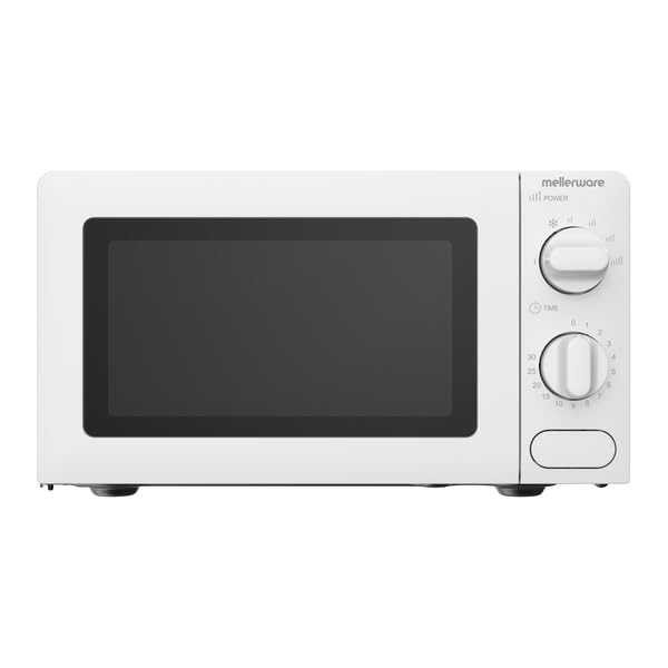 Mellerware Microwave 6 Power Levels Steel White 20L 700W "Gemini"